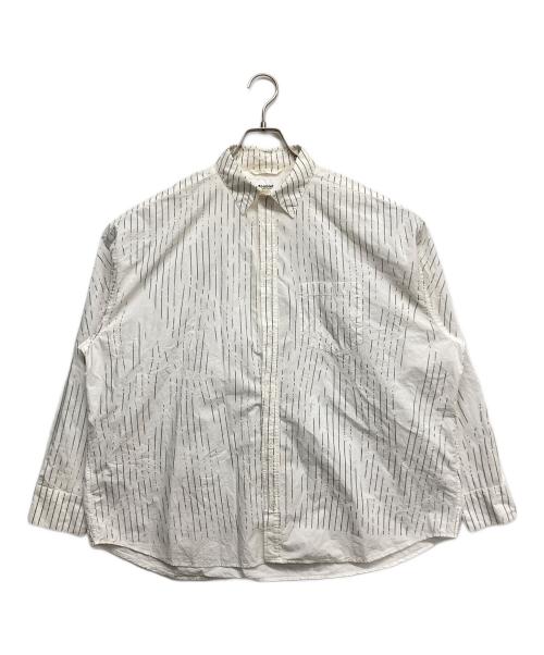 doublet（ダブレット）doublet (ダブレット) Compressed Stripe Shirt ホワイト サイズ:Sの古着・服飾アイテム
