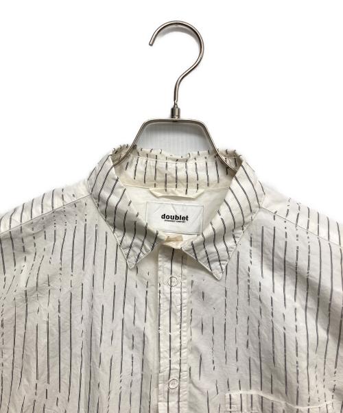 doublet（ダブレット）doublet (ダブレット) Compressed Stripe Shirt ホワイト サイズ:Sの古着・服飾アイテム