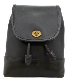 COACH（コーチ）の古着「レザーリュック」｜ブラック