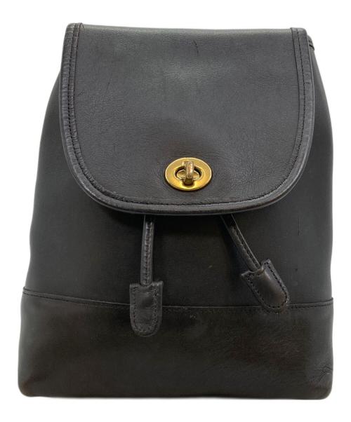 COACH（コーチ）COACH (コーチ) レザーリュック ブラックの古着・服飾アイテム