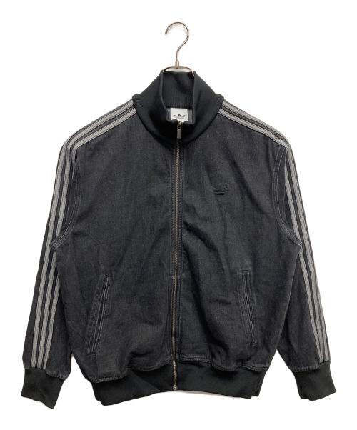 adidas（アディダス）adidas (アディダス) アディカラー デニム ファイヤーバード トラックトップ ブラック サイズ:XLの古着・服飾アイテム