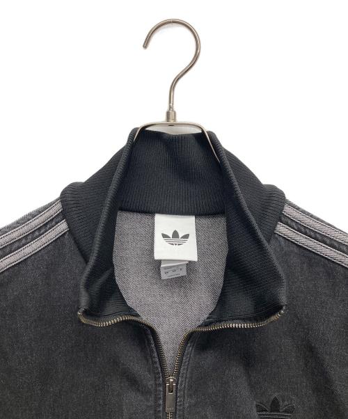 adidas（アディダス）adidas (アディダス) アディカラー デニム ファイヤーバード トラックトップ ブラック サイズ:XLの古着・服飾アイテム