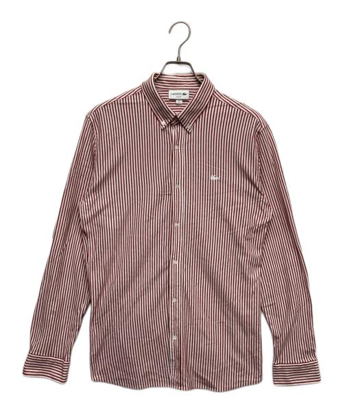 LACOSTE（ラコステ）LACOSTE (ラコステ) 長袖シャツ レッド サイズ:Lの古着・服飾アイテム