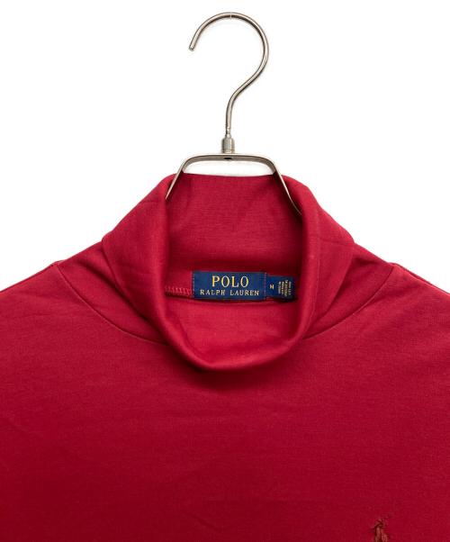 POLO RALPH LAUREN（ポロ・ラルフローレン）POLO RALPH LAUREN (ポロ・ラルフローレン) タートルネックカットソー レッド サイズ:Mの古着・服飾アイテム
