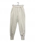 MANOFマノフ）の古着「HEM SLIT JERSEY KNIT PANTS」｜ホワイト