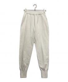 MANOF（マノフ）の古着「HEM SLIT JERSEY KNIT PANTS」｜ホワイト