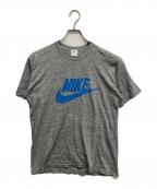 NIKEナイキ）の古着「70'sロゴプリントTシャツ」｜グレー