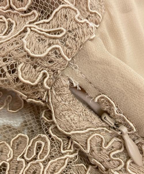 CELFORD（セルフォード）CELFORD (セルフォード) レース刺繍ワンピース ブラウン サイズ:38の古着・服飾アイテム