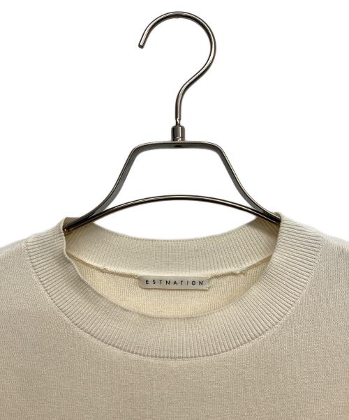 ESTNATION（エストネーション）ESTNATION (エストネーション) ウエストリボンコンビニットワンピース ブラウン サイズ:FREEの古着・服飾アイテム