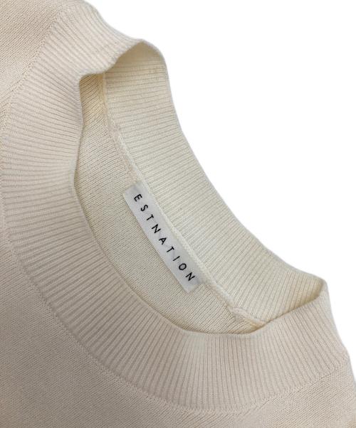 ESTNATION（エストネーション）ESTNATION (エストネーション) ウエストリボンコンビニットワンピース ブラウン サイズ:FREEの古着・服飾アイテム
