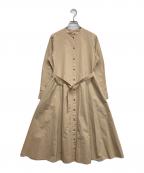 UNTITLEDアンタイトル）の古着「【美シルエット】2WAY フレアシャツドレス」｜ベージュ