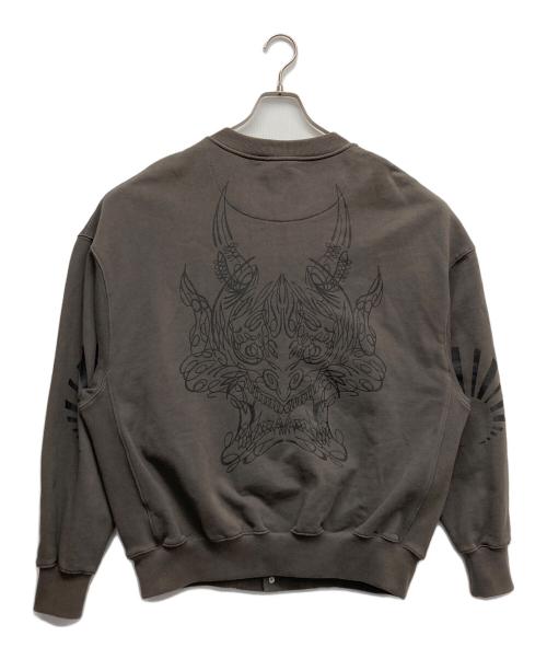 HAIGHT（ヘイト）HAIGHT (ヘイト) スウェットスナップジャケット ブラウン サイズ:Lの古着・服飾アイテム