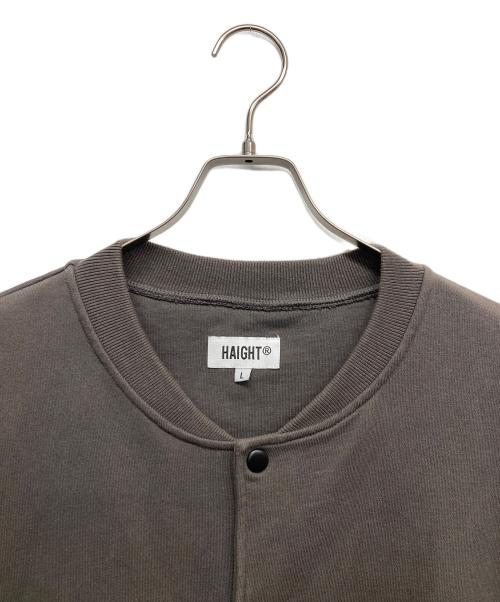 HAIGHT（ヘイト）HAIGHT (ヘイト) スウェットスナップジャケット ブラウン サイズ:Lの古着・服飾アイテム