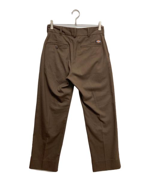 Dickies（ディッキーズ）Dickies (ディッキーズ) green label relaxing (グリーンレーベルリラクシング) TR 1プリーツ ワイドテーパード パンツ ブラウン サイズ:30の古着・服飾アイテム