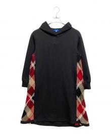 BLUE LABEL CRESTBRIDGE（ブルーレーベルクレストブリッジ）の古着「パーカーワンピース」｜ブラック