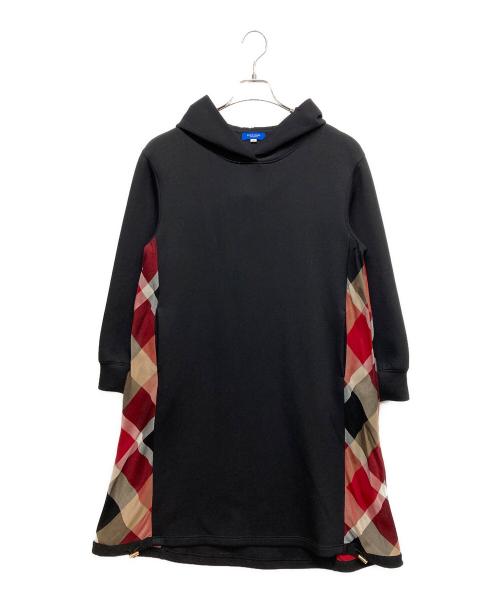 BLUE LABEL CRESTBRIDGE（ブルーレーベルクレストブリッジ）BLUE LABEL CRESTBRIDGE (ブルーレーベルクレストブリッジ) パーカーワンピース ブラック サイズ:Mの古着・服飾アイテム