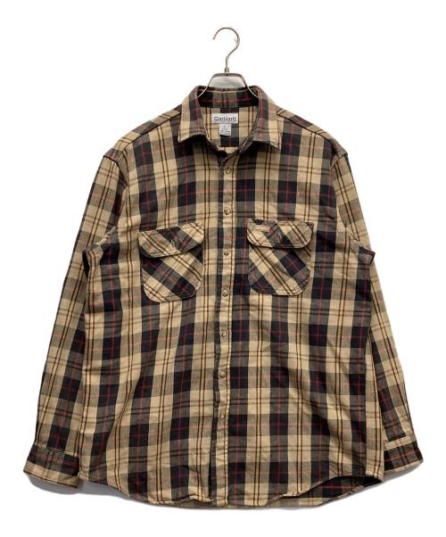 CarHartt（カーハート）CarHartt (カーハート) ネルシャツ ベージュ サイズ:Lの古着・服飾アイテム