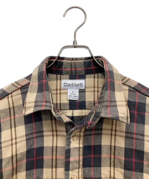 CarHartt（カーハート）CarHartt (カーハート) ネルシャツ ベージュ サイズ:Lの古着・服飾アイテム