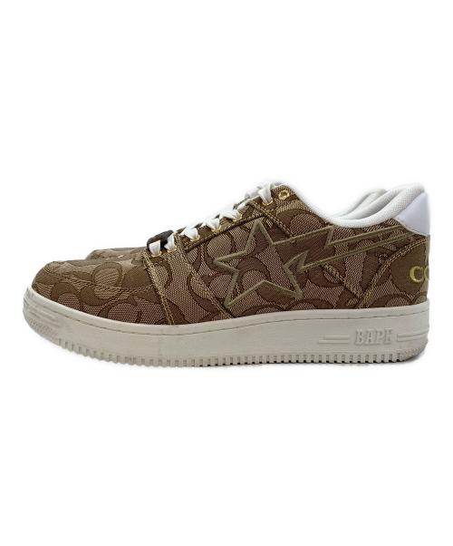 A BATHING APE（アベイシングエイプ）A BATHING APE (アベイシングエイプ) COACH (コーチ) シグネチャーローカットスニーカー ブラウン サイズ:28cmの古着・服飾アイテム