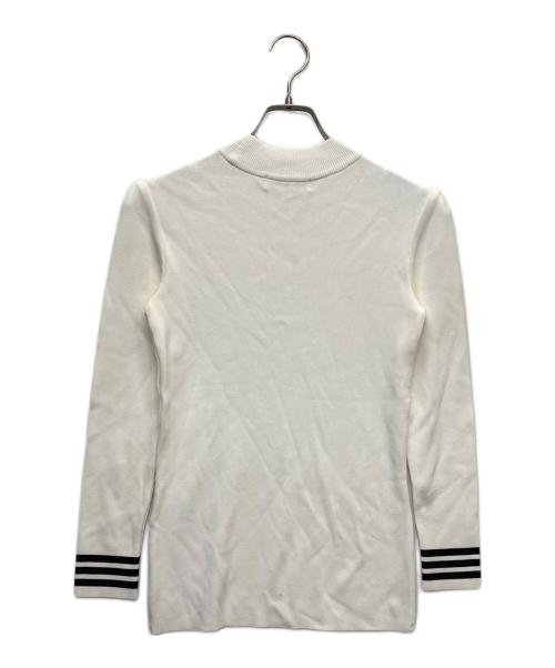 BORDERS at BALCONY（ボーダーズアットバルコニー）BORDERS AT BALCONY (ボーダーズアットバルコニー) PEARL TOP ホワイト サイズ:36の古着・服飾アイテム
