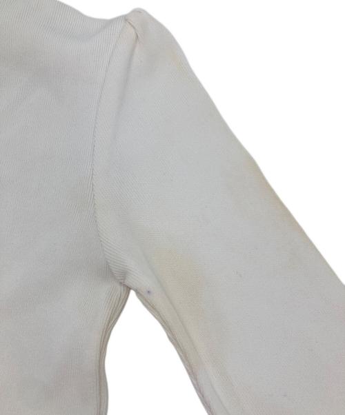 BORDERS at BALCONY（ボーダーズアットバルコニー）BORDERS AT BALCONY (ボーダーズアットバルコニー) PEARL TOP ホワイト サイズ:36の古着・服飾アイテム