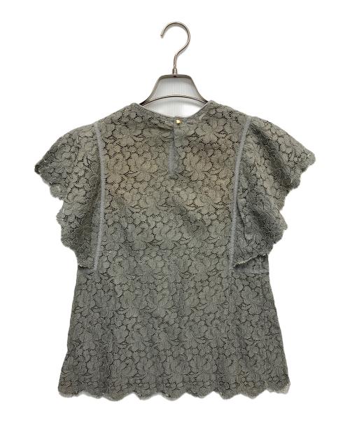 DRAWER（ドゥロワー）DRAWER (ドゥロワー) レースブラウス グレー サイズ:36の古着・服飾アイテム