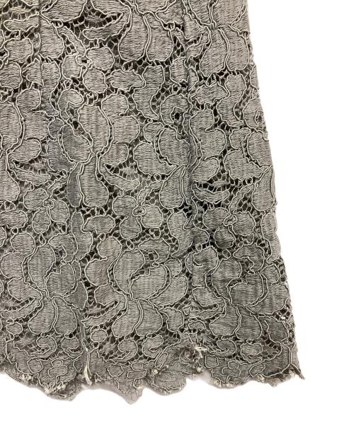 DRAWER（ドゥロワー）DRAWER (ドゥロワー) レースブラウス グレー サイズ:36の古着・服飾アイテム