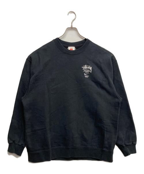 NIKE（ナイキ）NIKE (ナイキ) stussy (ステューシー) 裏起毛コラボスウェット ブラック サイズ:Lの古着・服飾アイテム