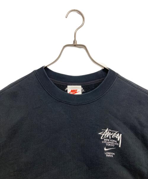 NIKE（ナイキ）NIKE (ナイキ) stussy (ステューシー) 裏起毛コラボスウェット ブラック サイズ:Lの古着・服飾アイテム
