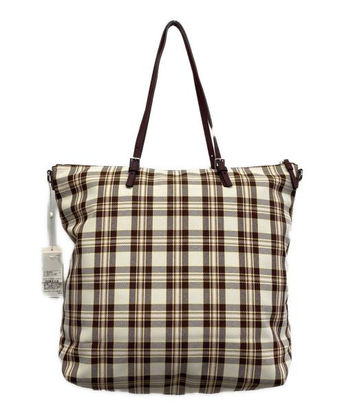 TORY BURCH（トリーバーチ）TORY BURCH (トリーバーチ) チェックトートバッグ 未使用品の古着・服飾アイテム