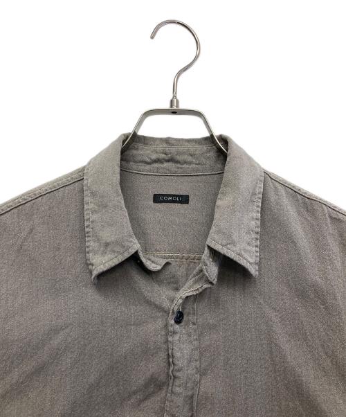 COMOLI（コモリ）COMOLI (コモリ) ヨリ杢 ワークシャツ グレー サイズ:2の古着・服飾アイテム
