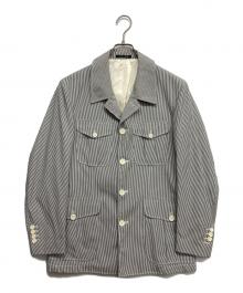 BOSSI Festa SARTORIA Napoli（ボッシ・フェスタ・サルトリア・ナポリ）の古着「ストライプジャケット」｜ブルー