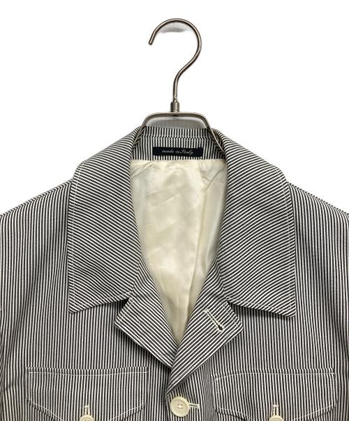 BOSSI Festa SARTORIA Napoli（ボッシ・フェスタ・サルトリア・ナポリ）BOSSI Festa SARTORIA Napoli (ボッシ・フェスタ・サルトリア・ナポリ) ストライプジャケット ブルー サイズ:48の古着・服飾アイテム