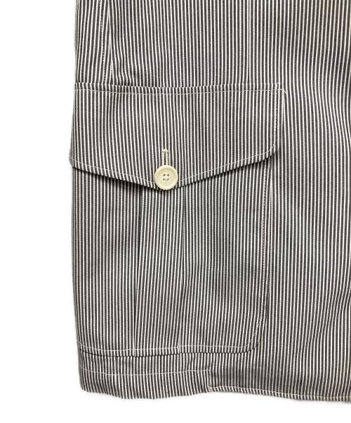 BOSSI Festa SARTORIA Napoli（ボッシ・フェスタ・サルトリア・ナポリ）BOSSI Festa SARTORIA Napoli (ボッシ・フェスタ・サルトリア・ナポリ) ストライプジャケット ブルー サイズ:48の古着・服飾アイテム