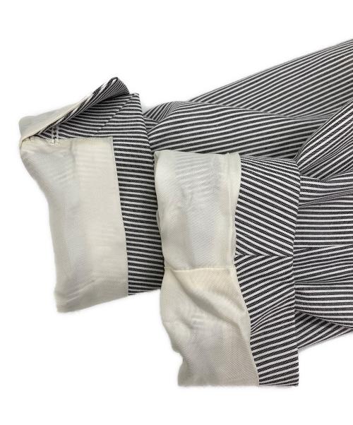 BOSSI Festa SARTORIA Napoli（ボッシ・フェスタ・サルトリア・ナポリ）BOSSI Festa SARTORIA Napoli (ボッシ・フェスタ・サルトリア・ナポリ) ストライプジャケット ブルー サイズ:48の古着・服飾アイテム