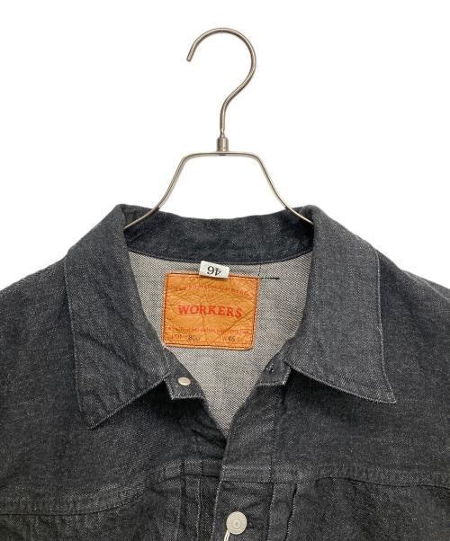 WORKERS（ワーカーズ）WORKERS (ワーカーズ) 13.7 oz Tバック 1st ブラック デニムジャケット ブラック サイズ:46の古着・服飾アイテム