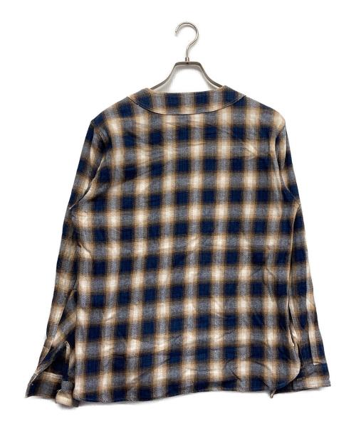 nonnative（ノンネイティブ）nonnative (ノンネイティブ) オンブレチェックノーカラーシャツ グレー サイズ:2の古着・服飾アイテム