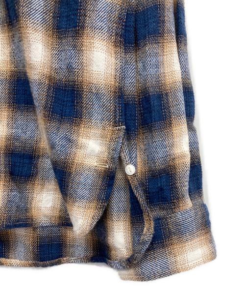 nonnative（ノンネイティブ）nonnative (ノンネイティブ) オンブレチェックノーカラーシャツ グレー サイズ:2の古着・服飾アイテム