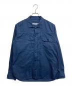 nonnativeノンネイティブ）の古着「TRUCKER L/S SHIRT COTTON OXFORD OVERDYED」｜ブルー