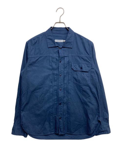 nonnative（ノンネイティブ）nonnative (ノンネイティブ) TRUCKER L/S SHIRT COTTON OXFORD OVERDYED ブルー サイズ:1の古着・服飾アイテム