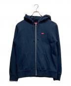 SUPREMEシュプリーム）の古着「SMALL BOX ZIP UP HOODED SWEATSHIRT」｜ネイビー