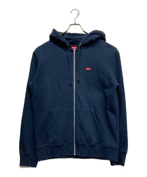 SUPREME（シュプリーム）SUPREME (シュプリーム) SMALL BOX ZIP UP HOODED SWEATSHIRT ネイビー サイズ:Ｍの古着・服飾アイテム