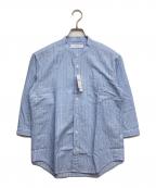 green label relaxingグリーンレーベルリラクシング）の古着「コットンリネンシャツ」｜スカイブルー