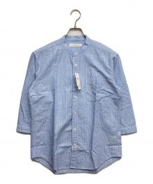 green label relaxing（グリーンレーベルリラクシング）の古着「コットンリネンシャツ」｜スカイブルー