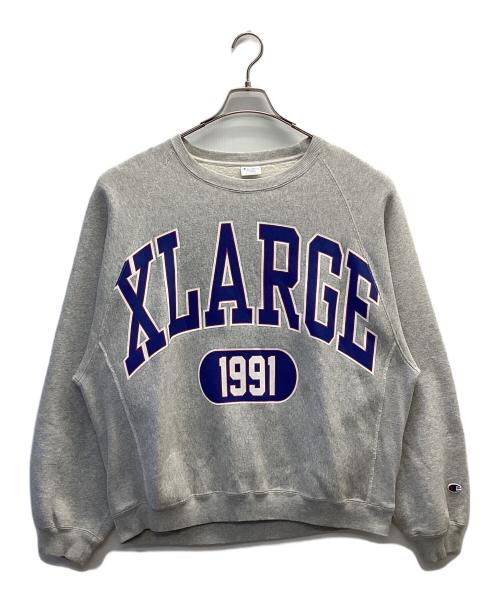 Champion（チャンピオン）Champion (チャンピオン) X-LARGE (エクストララージ) 復刻ロゴリバースウィーブスウェット グレー サイズ:XLの古着・服飾アイテム