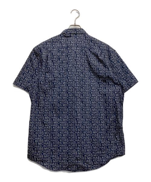 MICHAEL KORS（マイケル・コース）MICHAEL KORS (マイケル・コース) 半袖総柄シャツ ネイビー サイズ:Lの古着・服飾アイテム