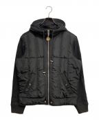 DIESELディーゼル）の古着「切替フーデッドジャケット」｜ブラック
