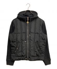 DIESEL（ディーゼル）の古着「切替フーデッドジャケット」｜ブラック
