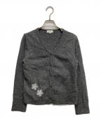 BALENCIAGAバレンシアガ）の古着「フラワーワッペンカーディガン」｜グレー