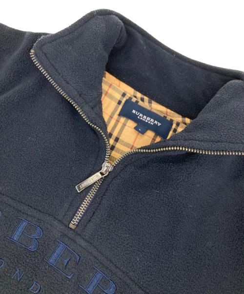 BURBERRY LONDON（バーバリーロンドン）BURBERRY LONDON (バーバリーロンドン) ハーフジップフリーススウェット ネイビー サイズ:Lの古着・服飾アイテム